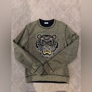 Kenzo Limited Gold and Black Tiger Crewneck Sweater